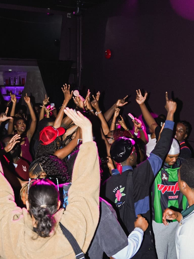Crowd capturing the energy of the night