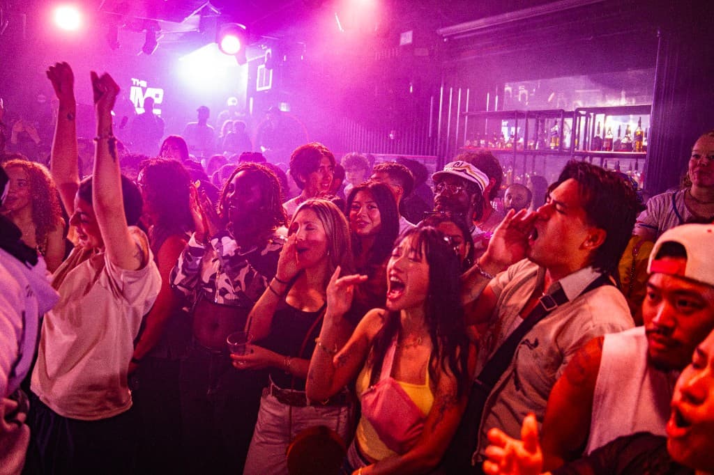 Packed floor as the night comes alive
